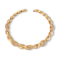 Daria 14K Gold Twisted Rope Open Bangle