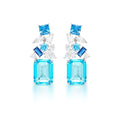Dellarose Blue Emerald Earrings