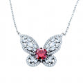 Dietlinde Ruby Butterfly Necklace