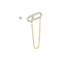 Egilrun 14K Gold Paperclip Chain Drop Earrings