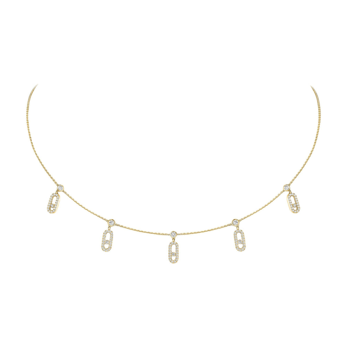 Egilrun 14K Gold Paperclip Choker Necklace