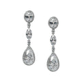 Églantine White Teardrop Drop Earrings
