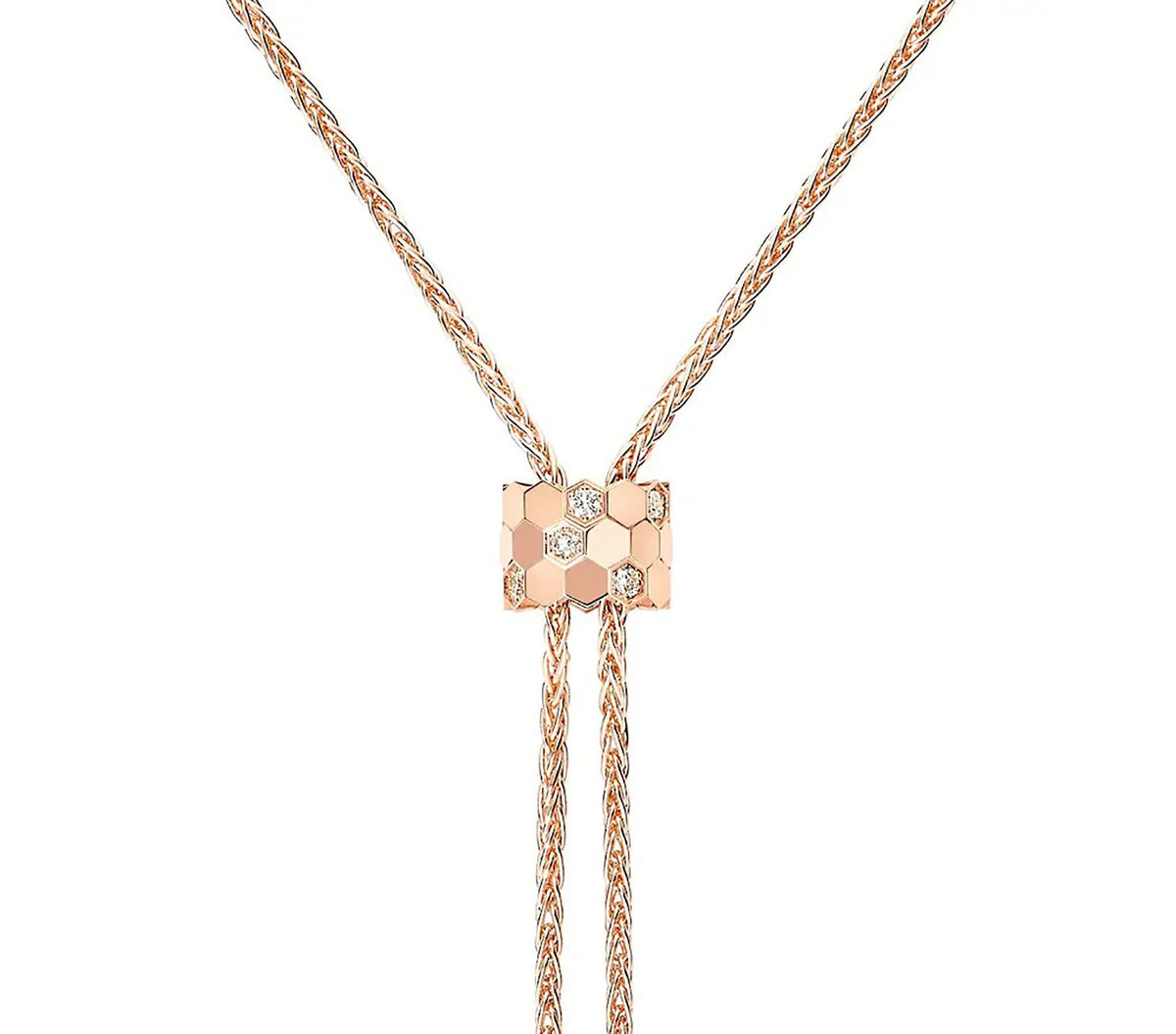 Elflind 14K Gold Hexagonal Honeycomb Necklace