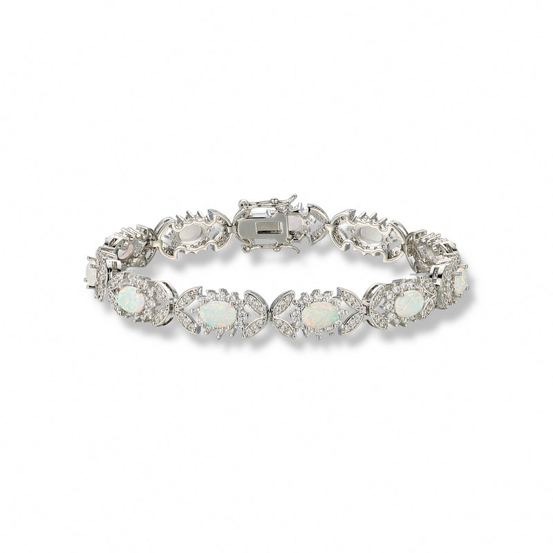 Elvira White Opal Butterfly Bracelet