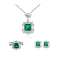 Éoleine Green Square Jewelry 3-Piece Set