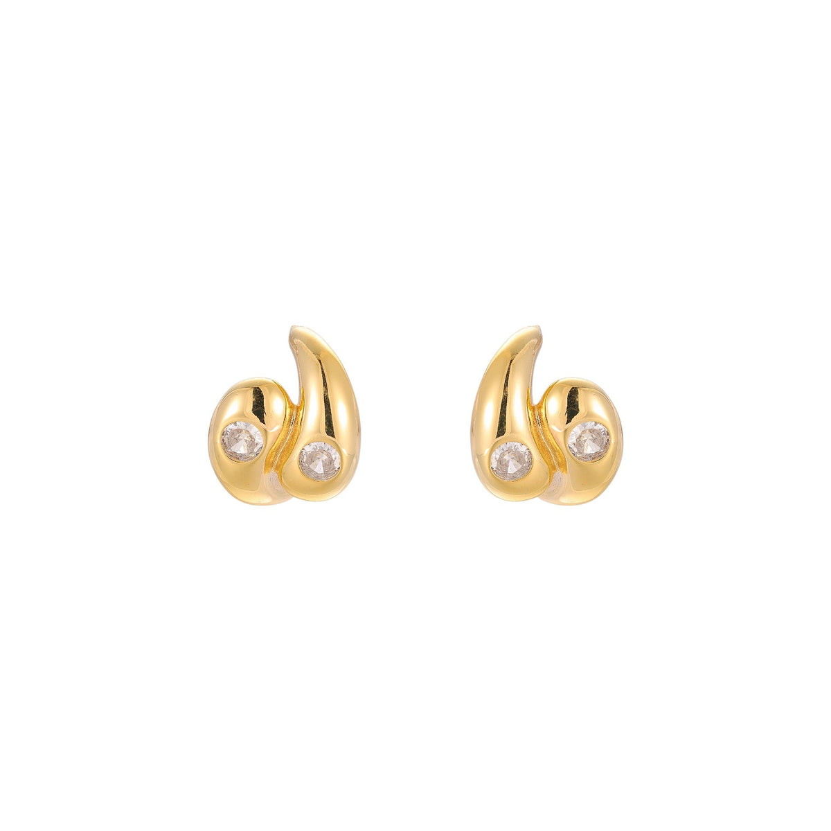 Estella 14K Gold Comma Stud Earrings