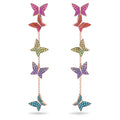 Fabia Multicolor Butterfly Drop Earrings