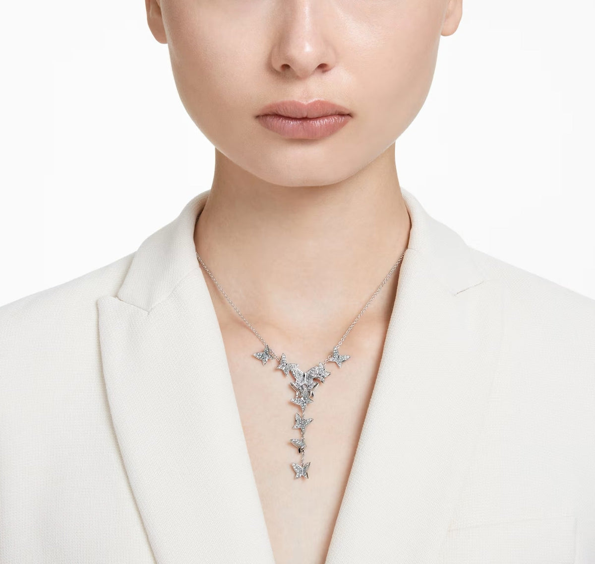 Fabia Y Shape Butterfly Necklace