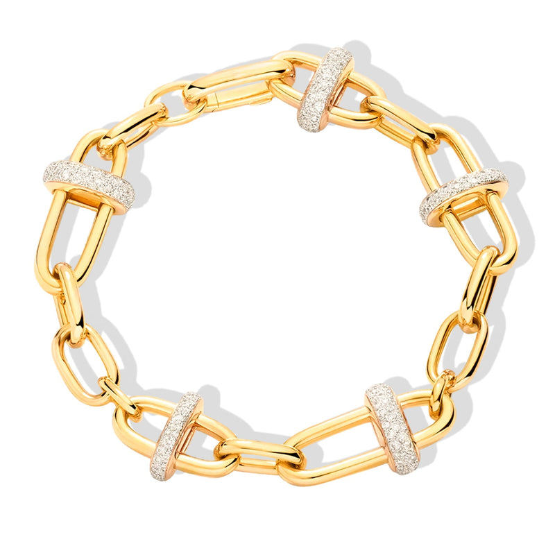 Falklind 14K Gold Paperclip Bracelet