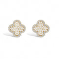 Félicie Four-Leaf 14K Gold Stud Earrings