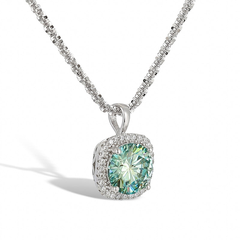 Gaëlle Green Mossanite Necklace