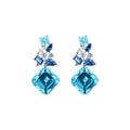 Geraldina Blue Square Earrings