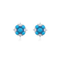 Gisalind Blue Floral Turquoise Earrings