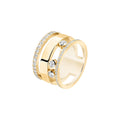 Gislrun 14K Gold Hollow Geometric Ring