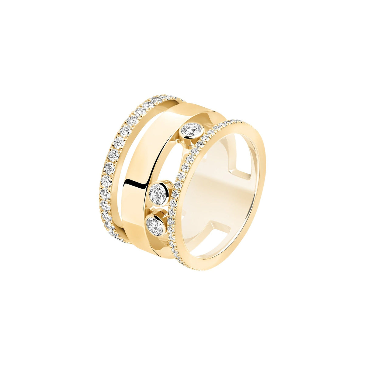 Gislrun 14K Gold Hollow Geometric Ring