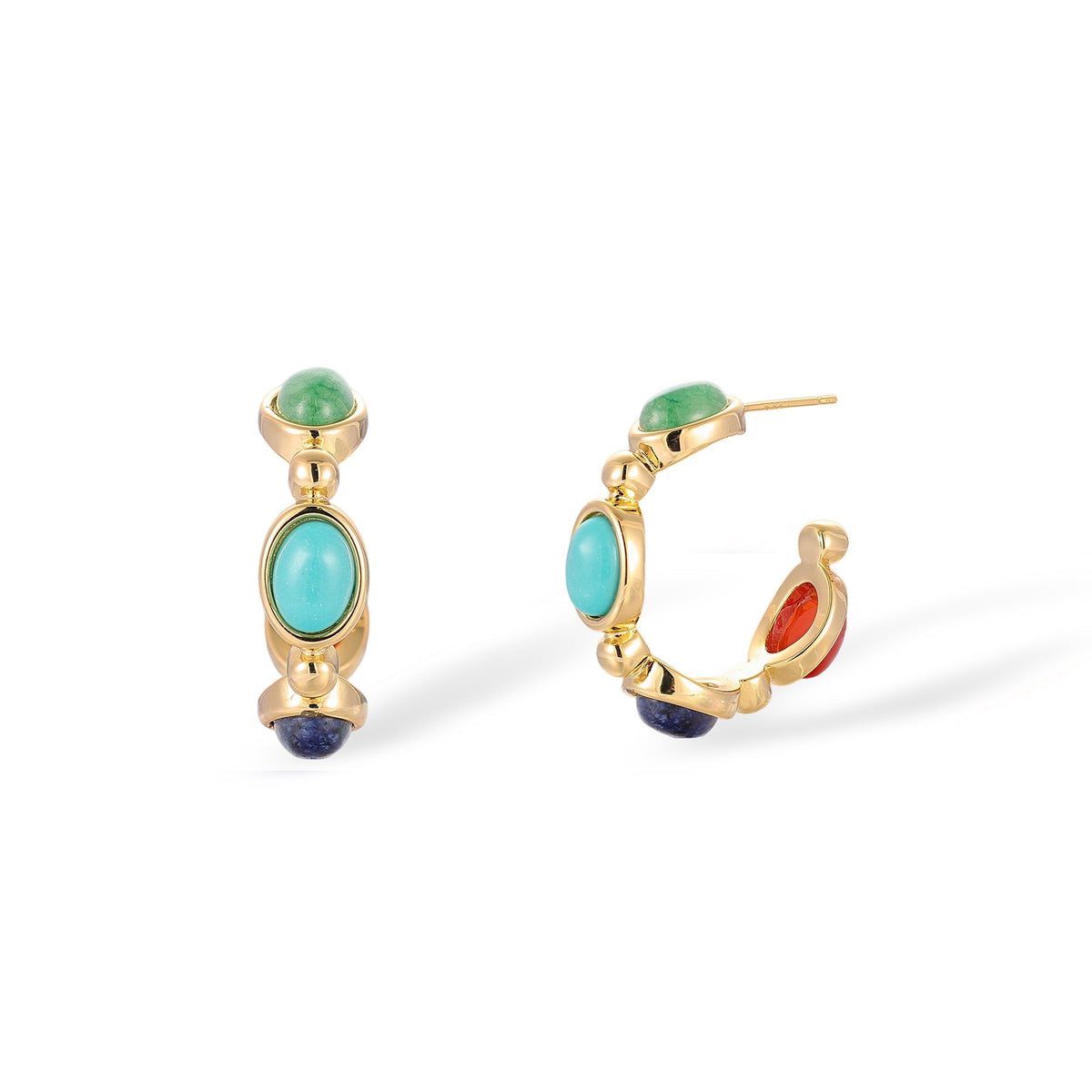 Godeleine Multicolor Oval Earrings