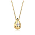 Godhild 14K Gold Teardrop Moissanite Necklace