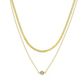 Godlind 14K Gold Round Double-Layer Necklace