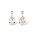 Gravé Finement Baroque Pearl Pink Earrings