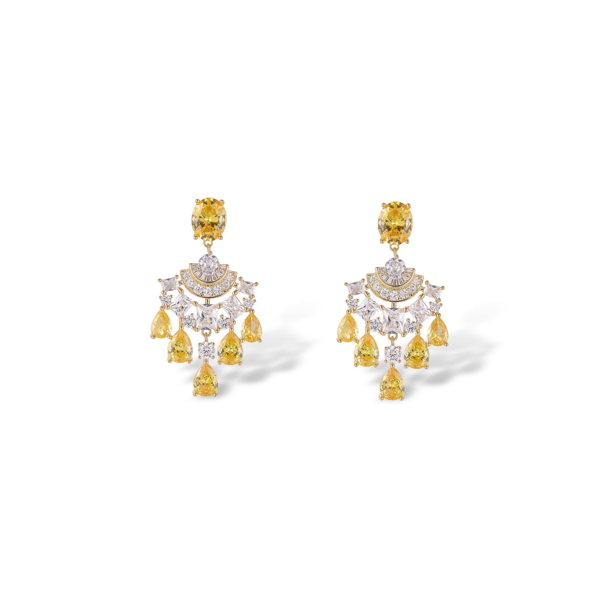 Gretchen Yellow Chandelier Earrings