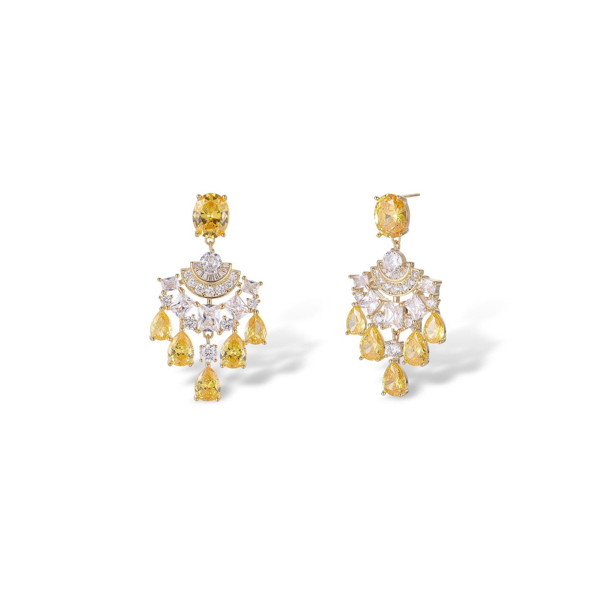 Gretchen Yellow Chandelier Earrings