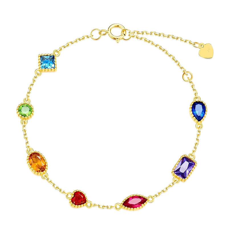Illyrie Multicolor Fancy Shapes Bracelet