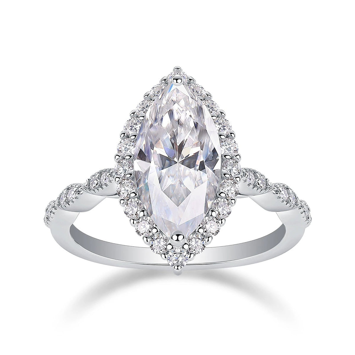 Infante White Marquise Moissanite Ring