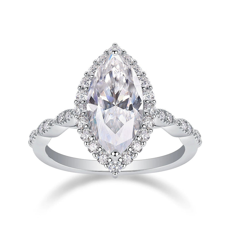 Infante White Marquise Moissanite Ring