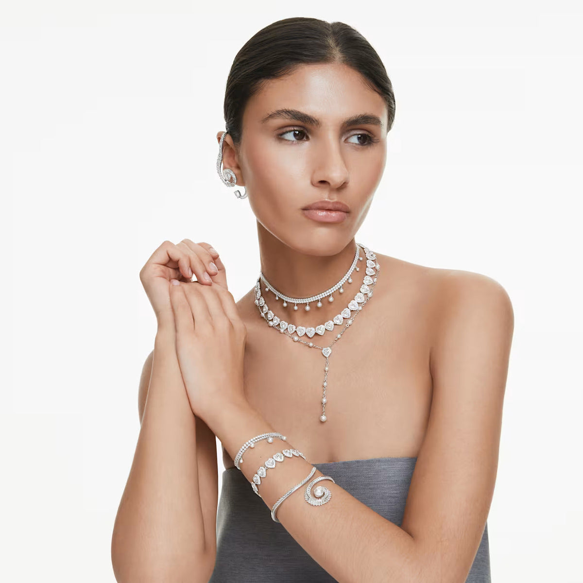 Katja Silver Pearl Bracelet