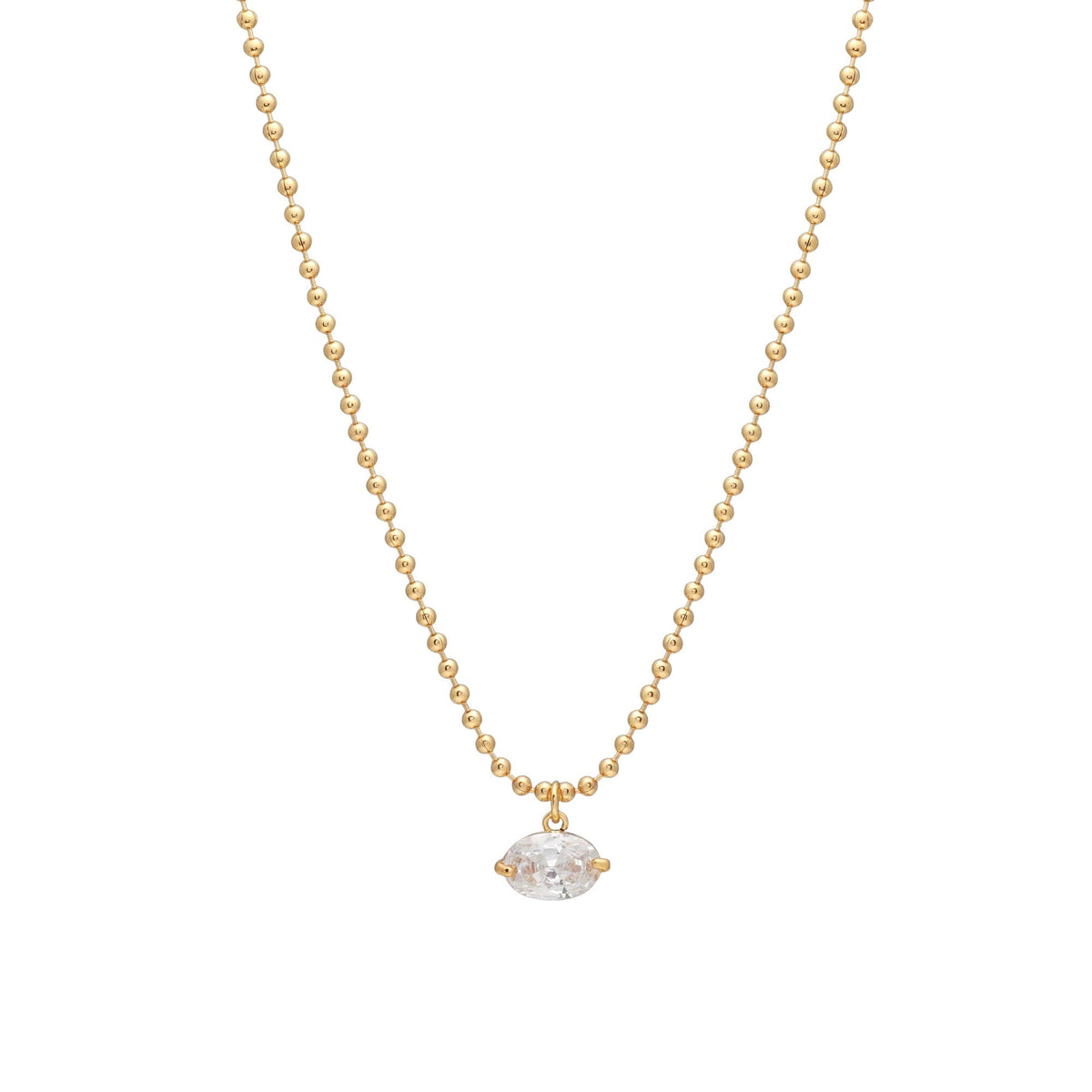 Inken 14K Gold Oval Necklace