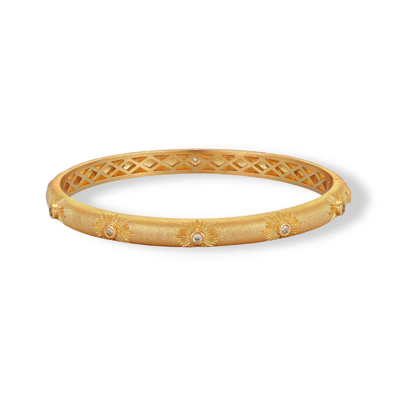 Iridianne 18K Gold Sunburst Bangle
