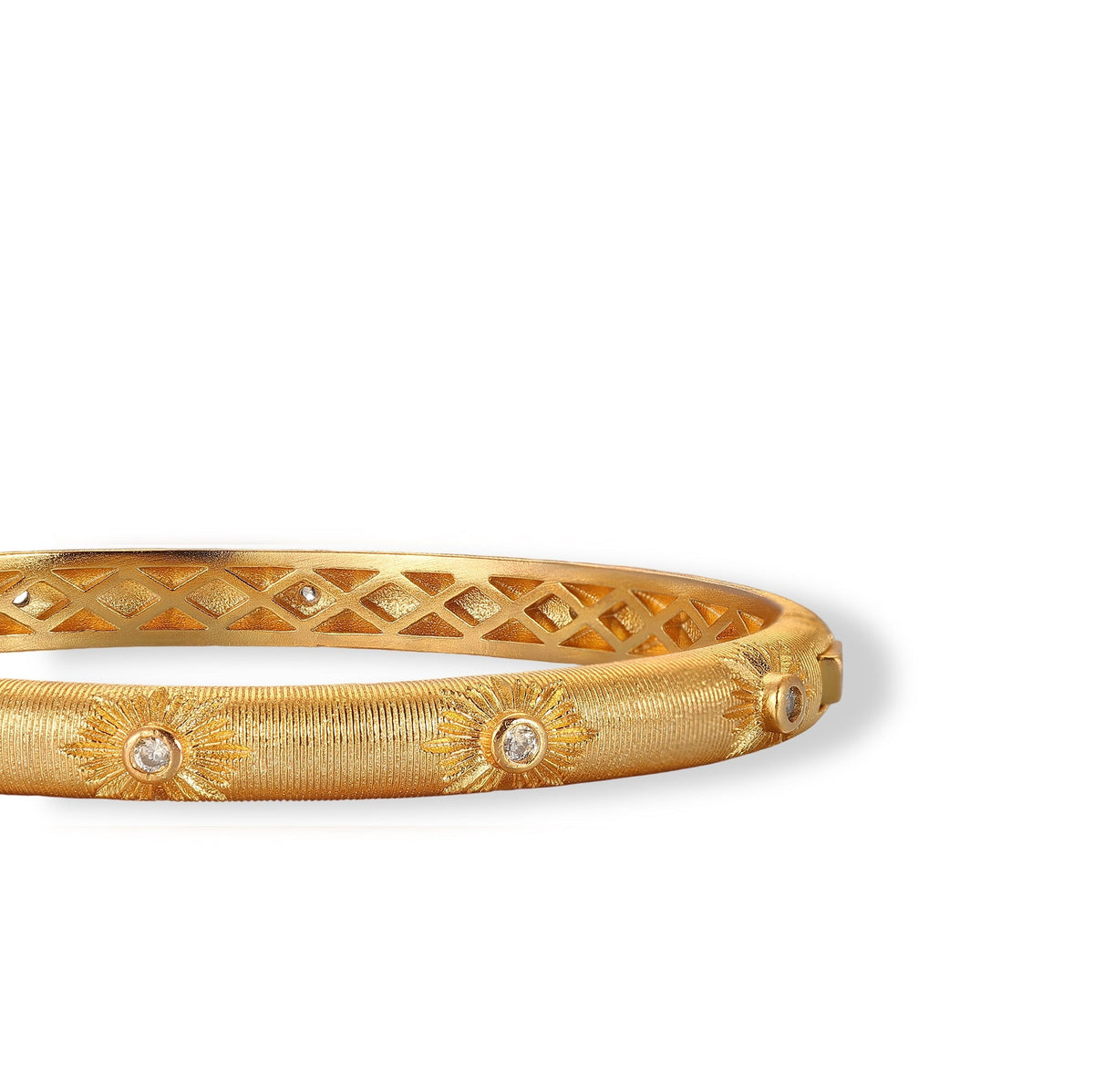 Iridianne 18K Gold Sunburst Bangle