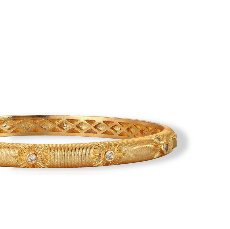 Iridianne 18K Gold Sunburst Bangle
