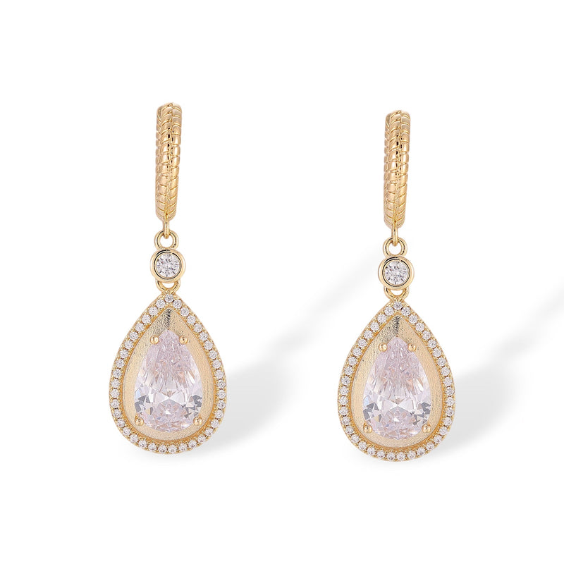 Irmhild 14K Gold Teardrop Drop Earrings
