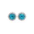 Ismène Blue Floral Earrings