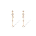 Jacinthe White Shell Starburst Long Earrings