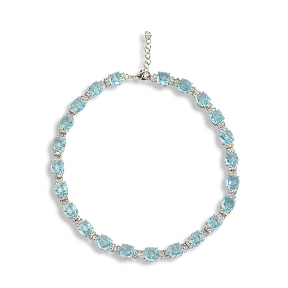 Jade Blue Square Necklace