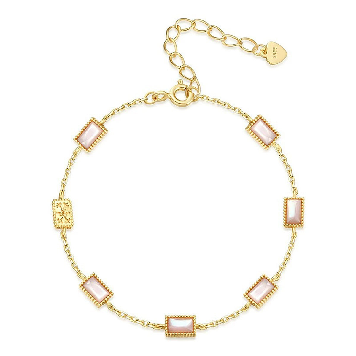 Janelle Pink Shell Bracelet