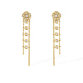 Jasmin 14K Gold Camellia Floral Drop Earrings