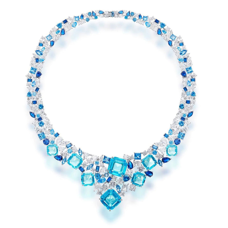 Joliette Blue Geometric Necklace