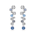 Karina Blue Round Earrings
