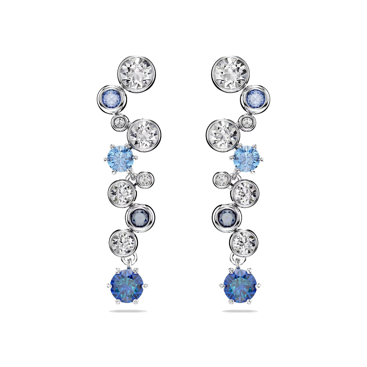 Karina Blue Round Earrings