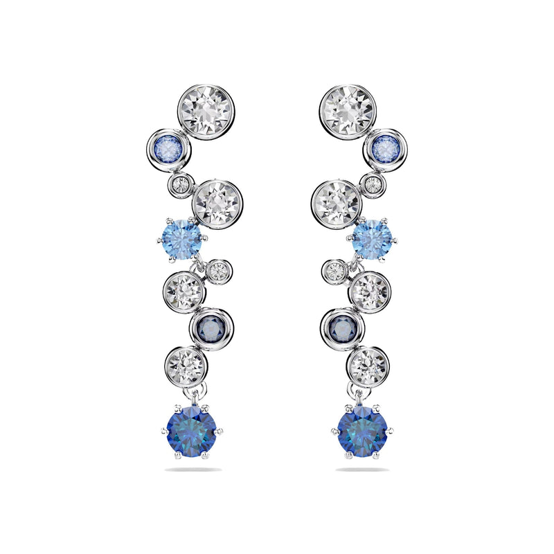 Karina Blue Round Earrings
