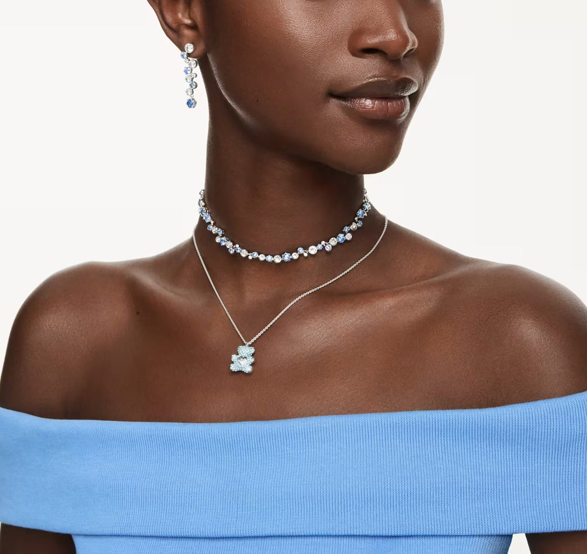 Karina Blue Round Necklace