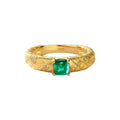Karla Green Square Ring