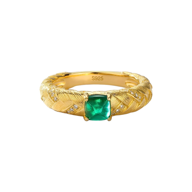 Karla Green Square Ring