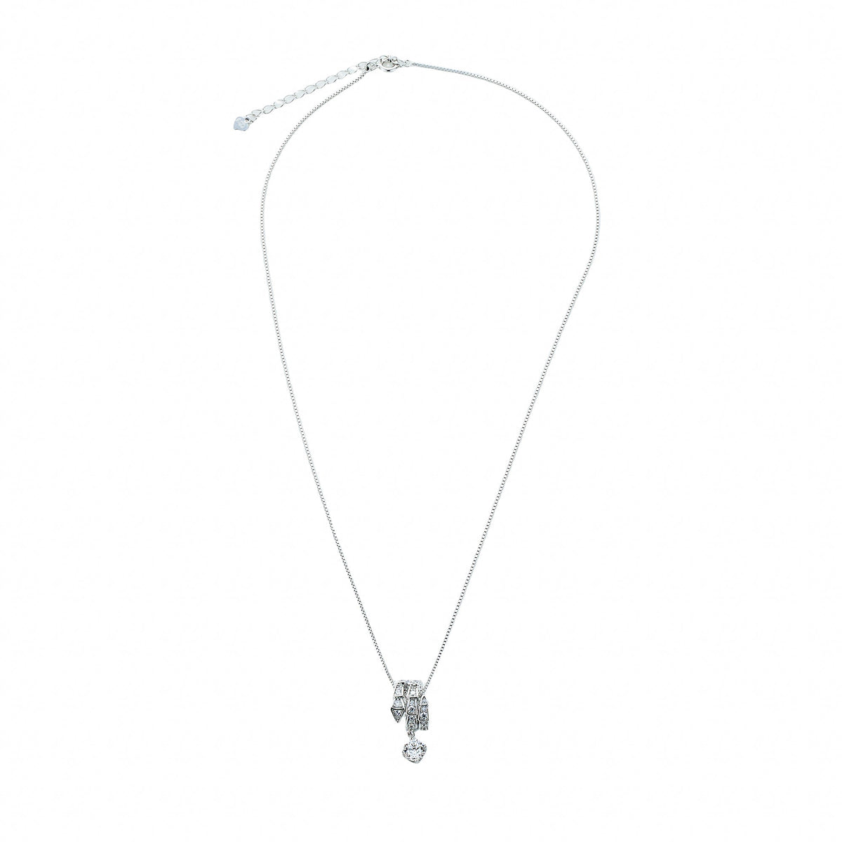 Karoline White Snake Necklace