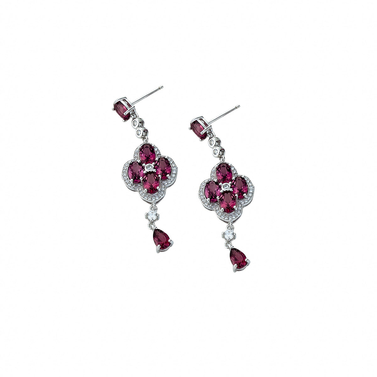 Laëtitia Four-Leaf Clover Red Earring