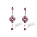 Laëtitia Four-Leaf Clover Red Earrings