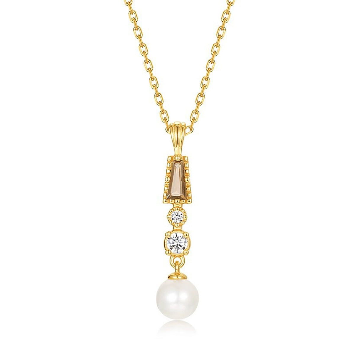 Léonine 14K Gold Pearls Necklace